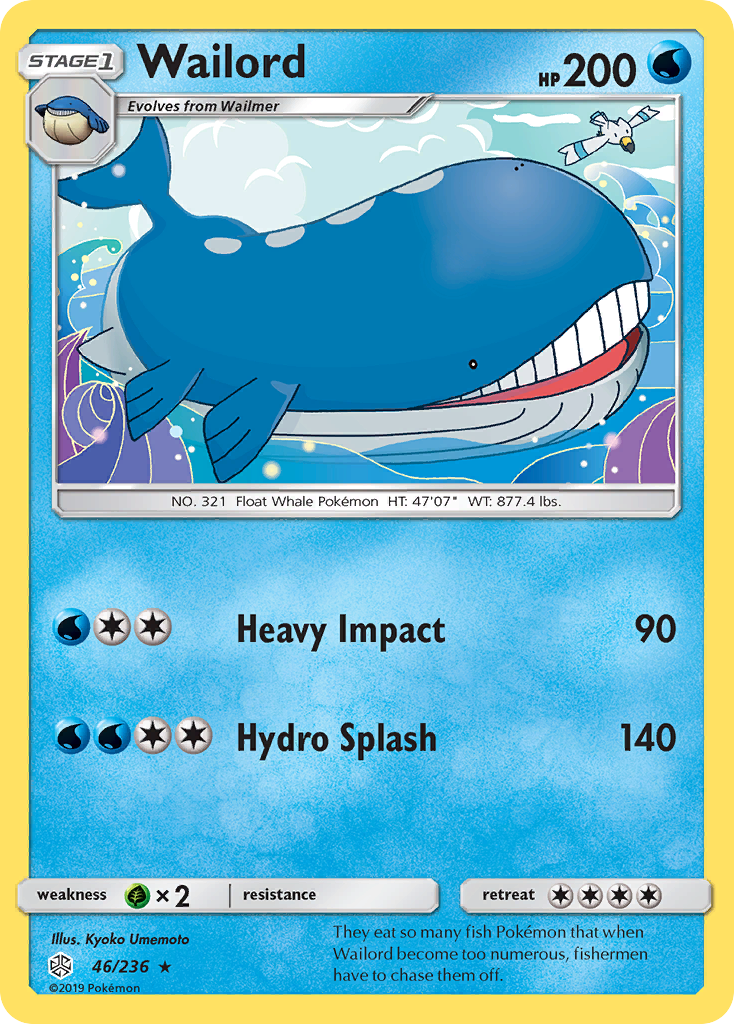 Wailord (46/236) [Sun & Moon: Cosmic Eclipse] | Card Merchant Takapuna