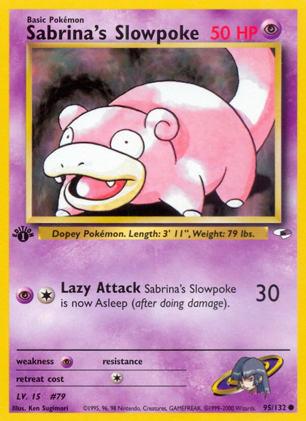 Sabrina's Slowpoke (95/132) [Gym Heroes 1st Edition] | Card Merchant Takapuna