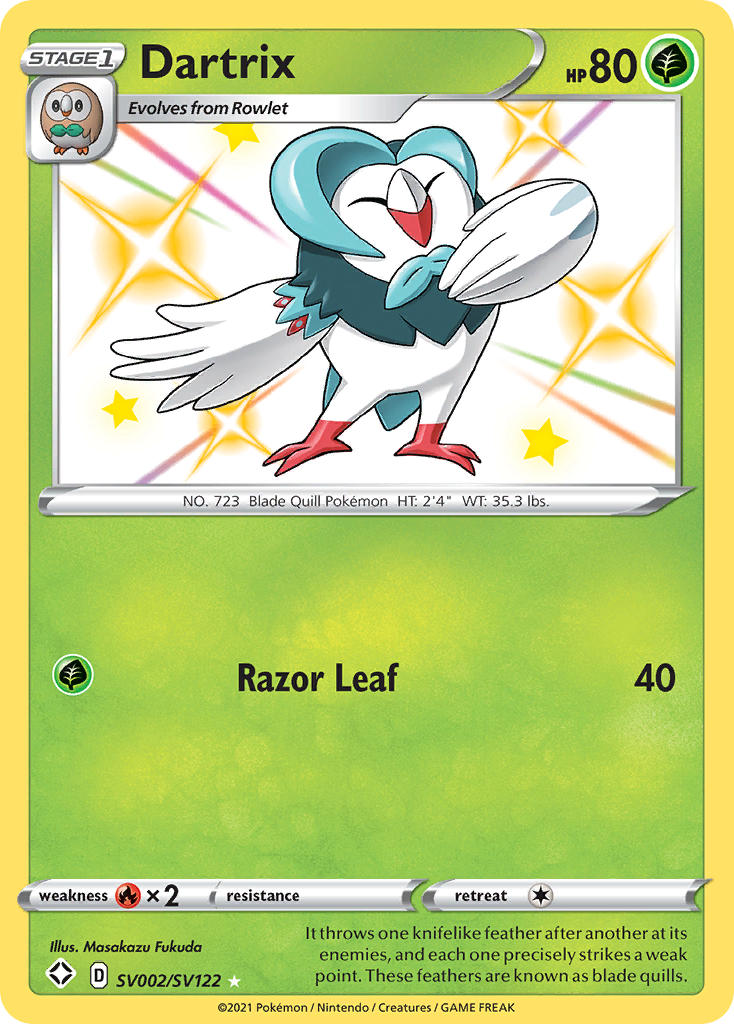 Dartrix (SV002/SV122) [Sword & Shield: Shining Fates] | Card Merchant Takapuna