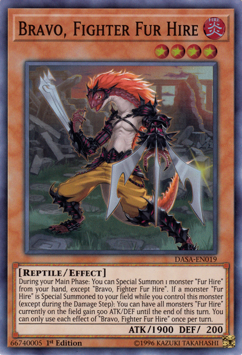 Bravo, Fighter Fur Hire [DASA-EN019] Super Rare | Card Merchant Takapuna