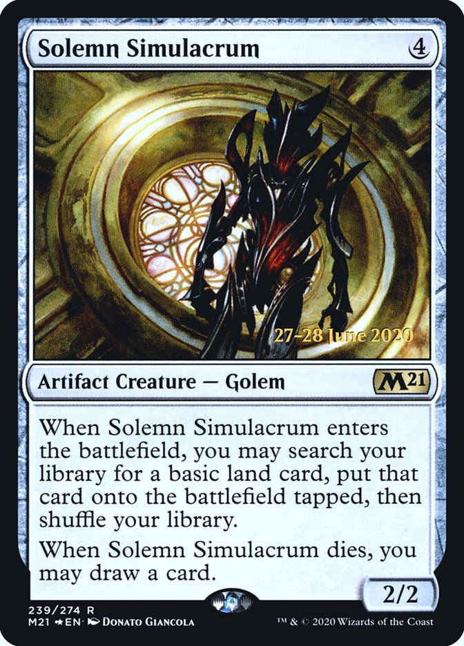 Solemn Simulacrum [Core Set 2021 Prerelease Promos] | Card Merchant Takapuna