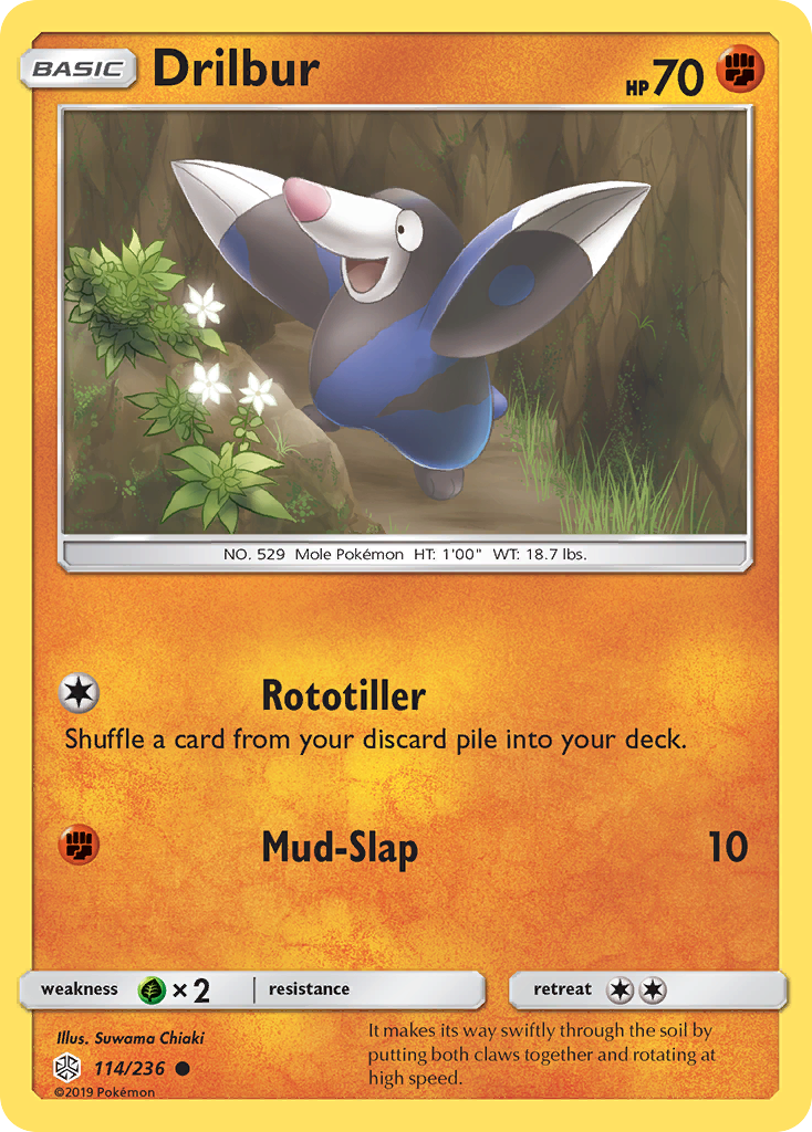 Drilbur (114/236) [Sun & Moon: Cosmic Eclipse] | Card Merchant Takapuna