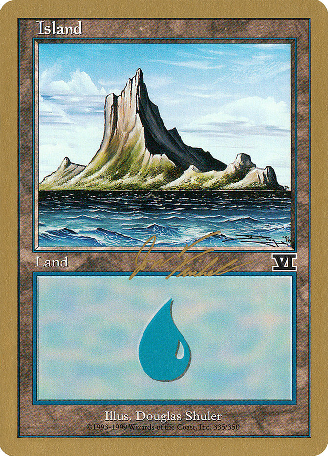 Island (jf335) (Jon Finkel) [World Championship Decks 2000] | Card Merchant Takapuna