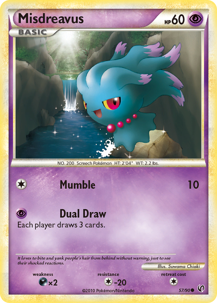 Misdreavus (57/90) [HeartGold & SoulSilver: Undaunted] | Card Merchant Takapuna