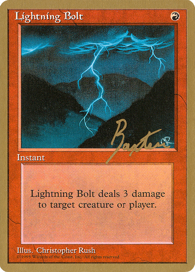 Lightning Bolt (George Baxter) [Pro Tour Collector Set] | Card Merchant Takapuna