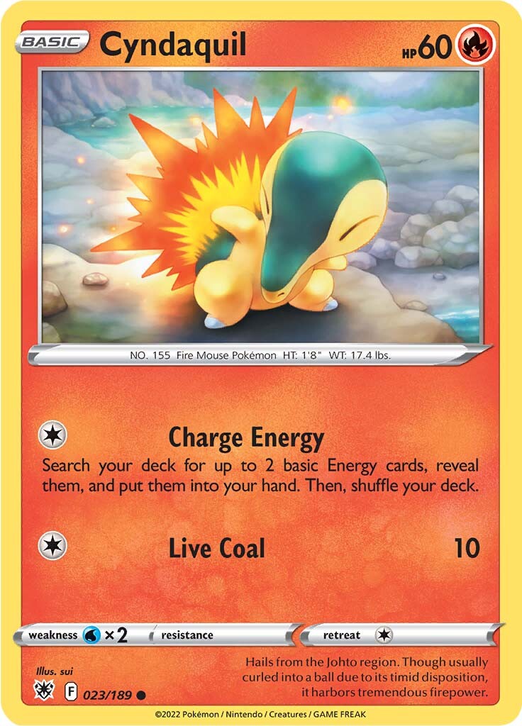 Cyndaquil (023/189) [Sword & Shield: Astral Radiance] | Card Merchant Takapuna