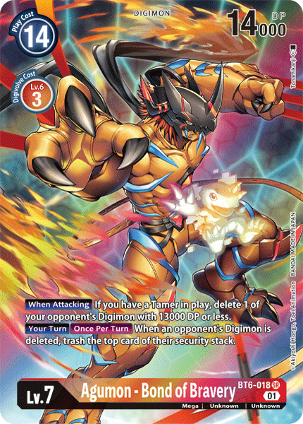 Agumon - Bond of Bravery [BT6-018] (Alternate Art) [Double Diamond] | Card Merchant Takapuna