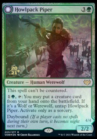 Howlpack Piper // Wildsong Howler [Innistrad: Crimson Vow Prerelease Promos] | Card Merchant Takapuna