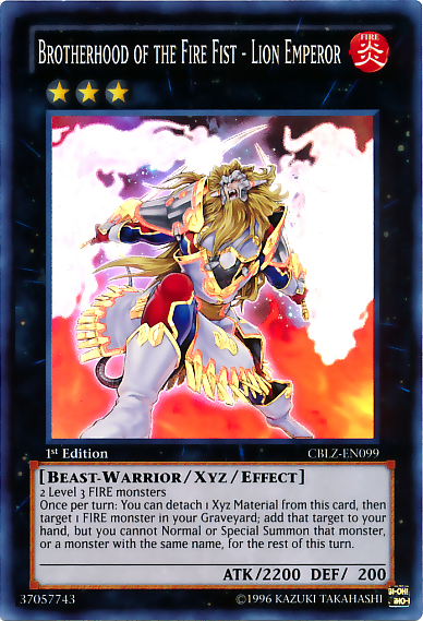 Brotherhood of the Fire Fist - Lion Emperor [CBLZ-EN099] Super Rare | Card Merchant Takapuna