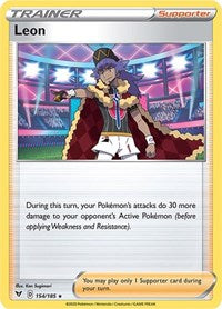 Leon (154/185) (Theme Deck Exclusive) [Sword & Shield: Vivid Voltage] | Card Merchant Takapuna