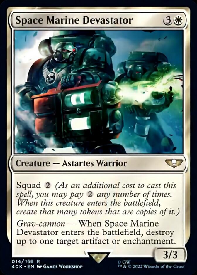 Space Marine Devastator (Surge Foil) [Warhammer 40,000] | Card Merchant Takapuna