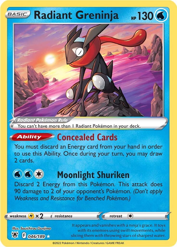 Radiant Greninja (046/189) [Sword & Shield: Astral Radiance] | Card Merchant Takapuna