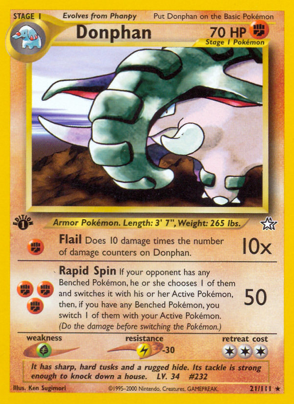 Donphan (21/111) [Neo Genesis 1st Edition] | Card Merchant Takapuna