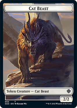 Elf Warrior // Cat Beast Double-Sided Token [Starter Commander Decks] | Card Merchant Takapuna