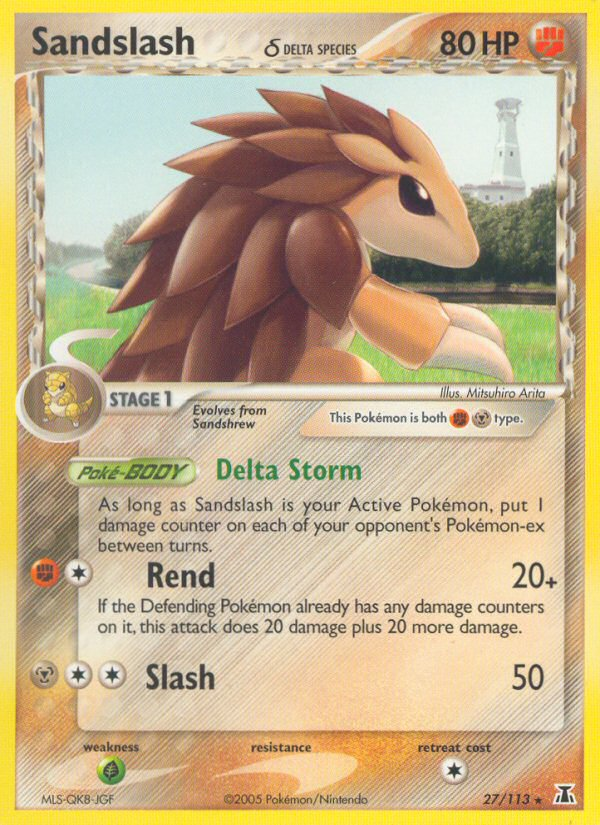 Sandslash (27/113) (Delta Species) [EX: Delta Species] | Card Merchant Takapuna