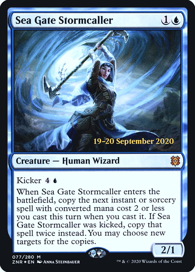 Sea Gate Stormcaller [Zendikar Rising Prerelease Promos] | Card Merchant Takapuna