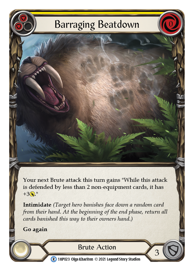 Barraging Beatdown (Yellow) [1HP023] (History Pack 1) | Card Merchant Takapuna