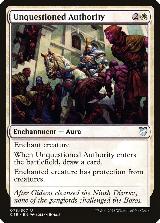 Unquestioned Authority [Commander 2018] | Card Merchant Takapuna