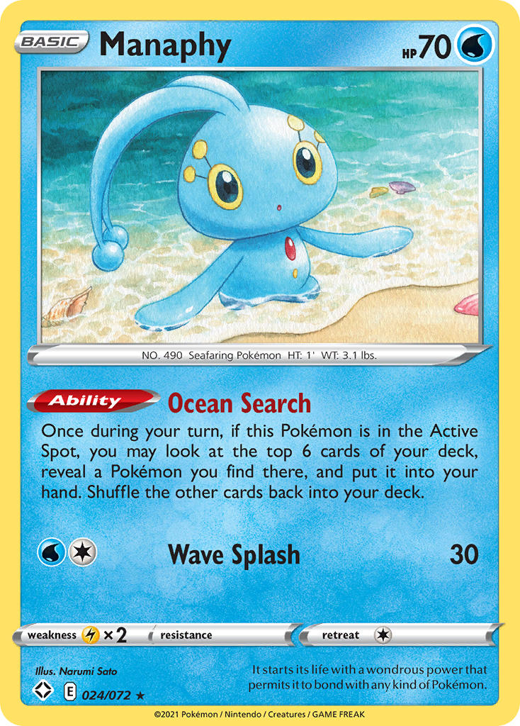 Manaphy (024/072) [Sword & Shield: Shining Fates] | Card Merchant Takapuna