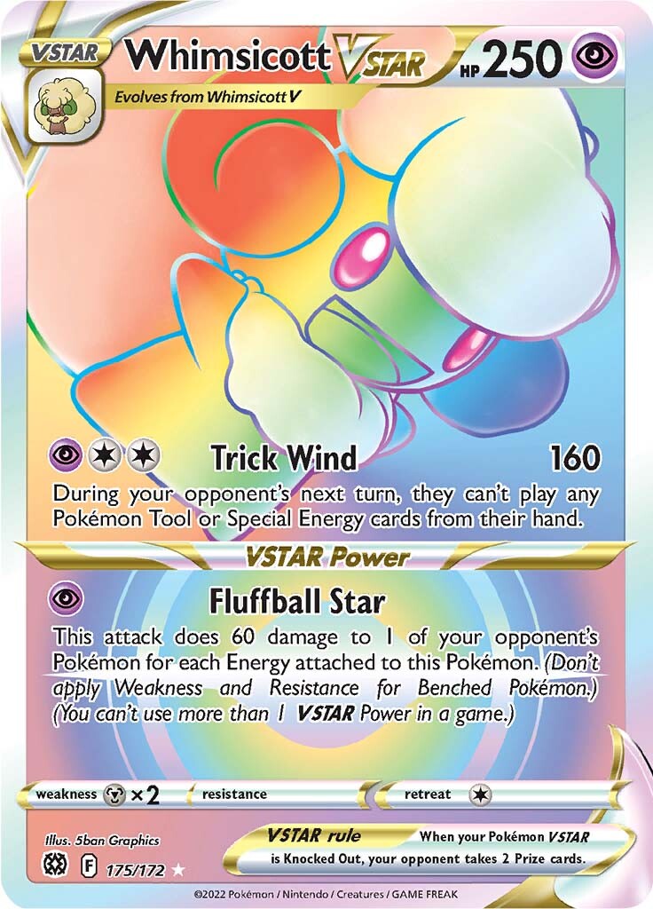 Whimsicott VSTAR (175/172) [Sword & Shield: Brilliant Stars] | Card Merchant Takapuna