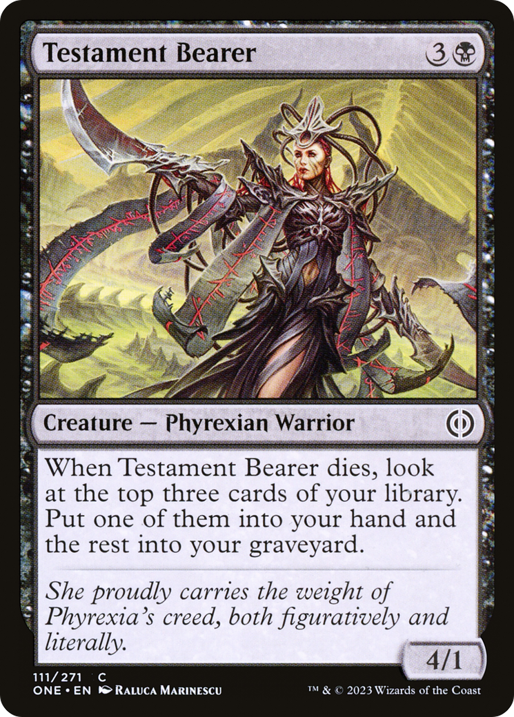 Testament Bearer [Phyrexia: All Will Be One] | Card Merchant Takapuna