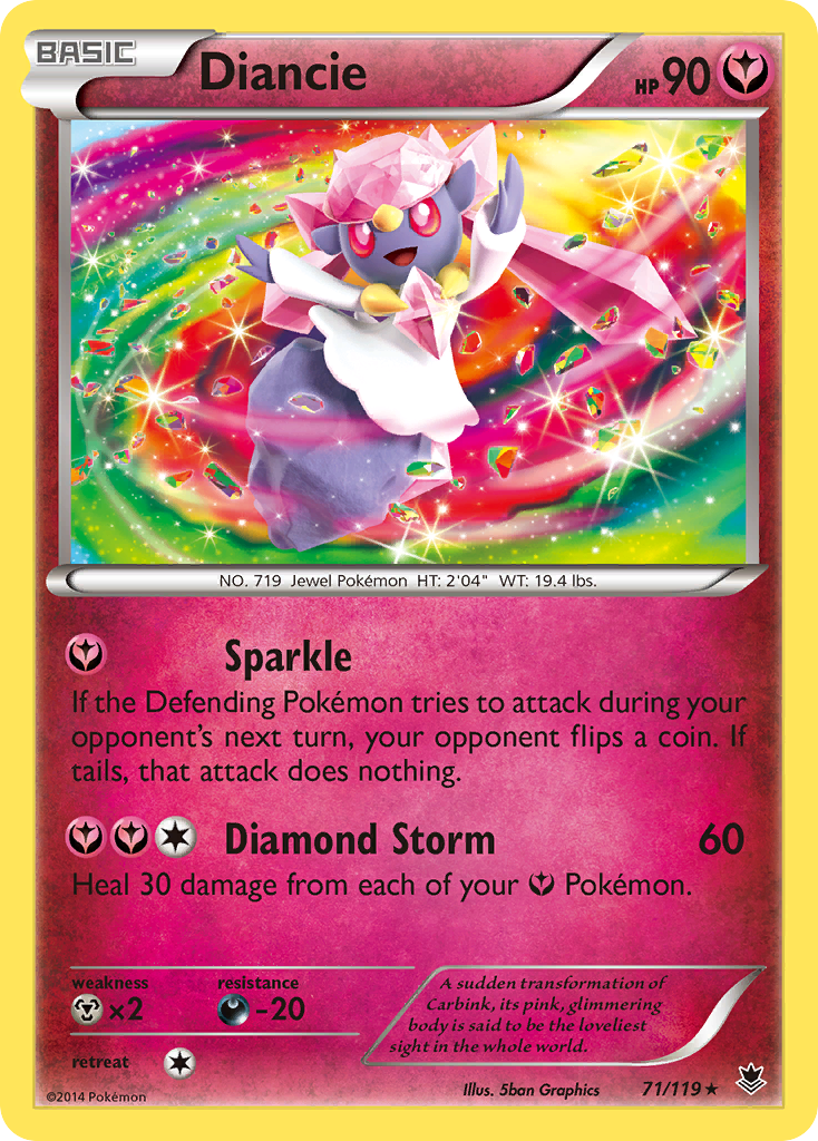 Diancie (71/119) [XY: Phantom Forces] | Card Merchant Takapuna