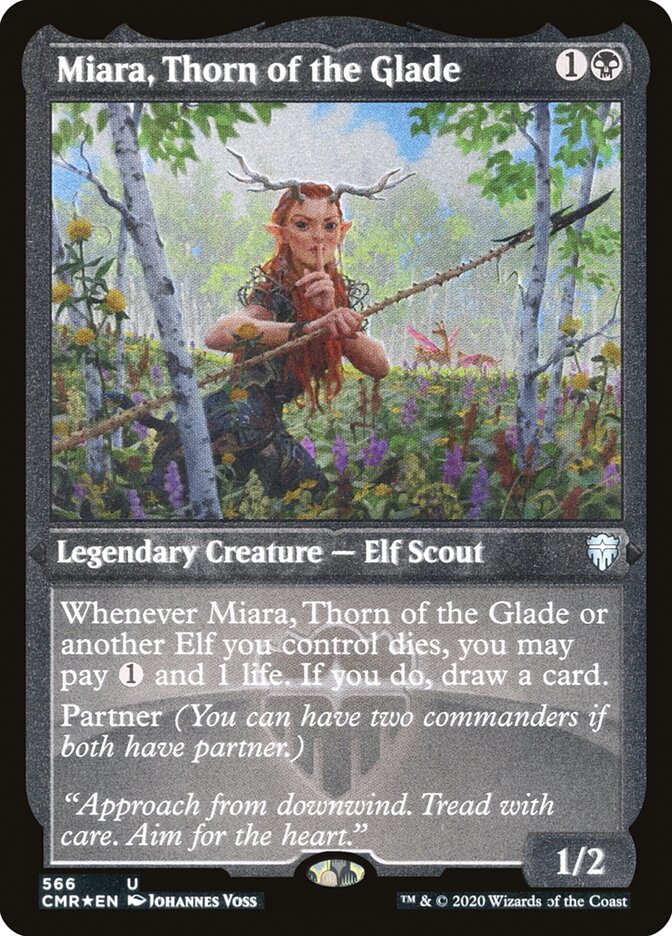 Miara, Thorn of the Glade (Etched) [Commander Legends] | Card Merchant Takapuna