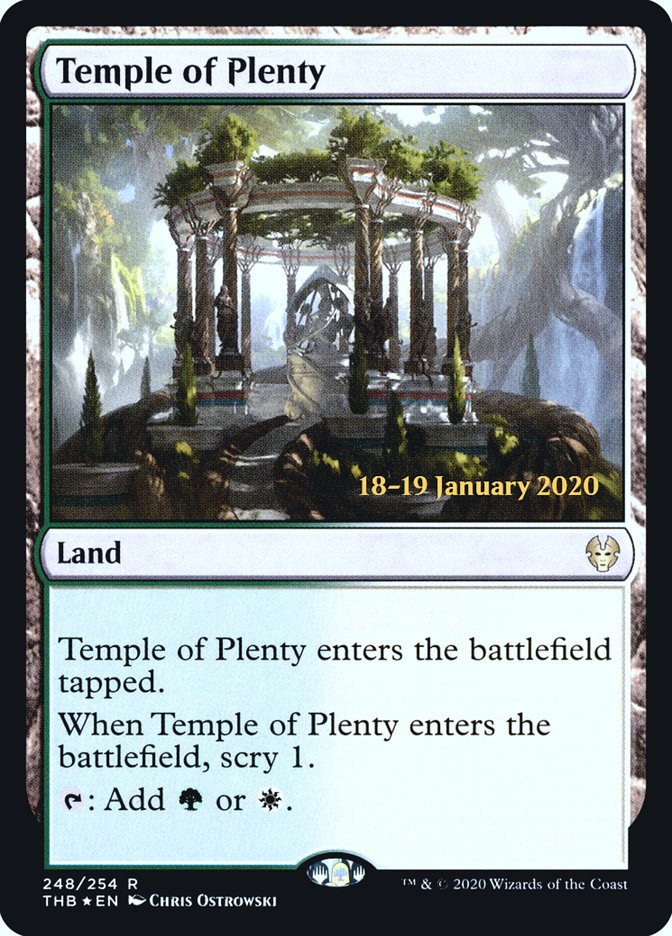 Temple of Plenty [Theros Beyond Death Prerelease Promos] | Card Merchant Takapuna