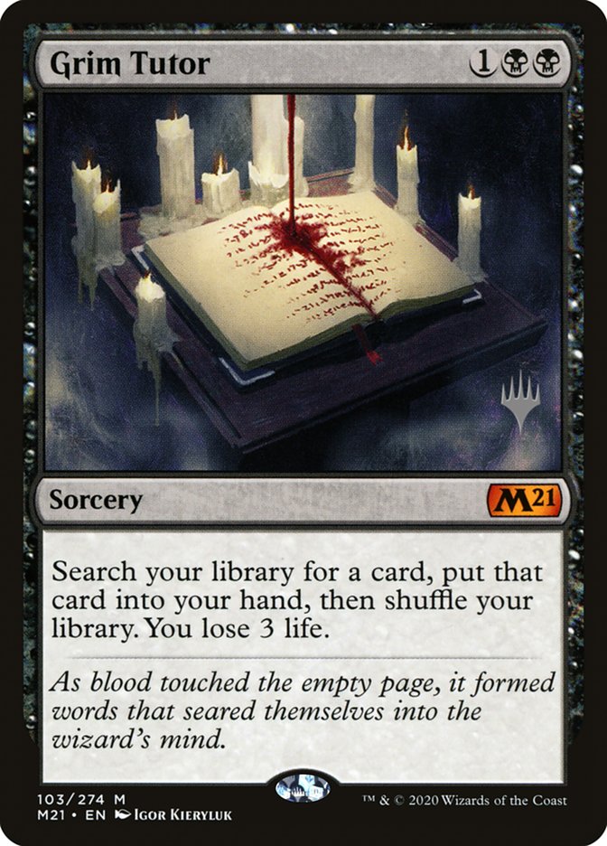 Grim Tutor (Promo Pack) [Core Set 2021 Promos] | Card Merchant Takapuna