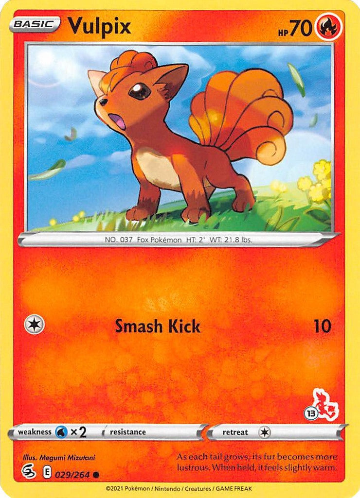 Vulpix (029/264) (Cinderace Stamp #13) [Battle Academy 2022] | Card Merchant Takapuna