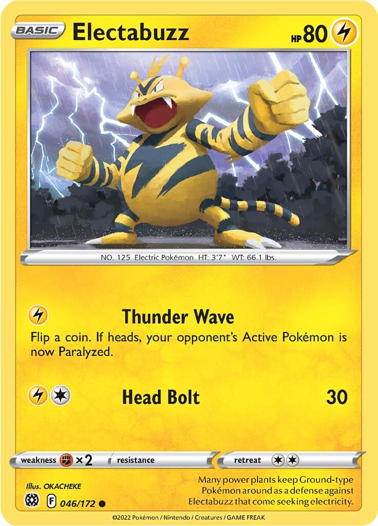 Electabuzz (046/172) [Sword & Shield: Brilliant Stars] | Card Merchant Takapuna