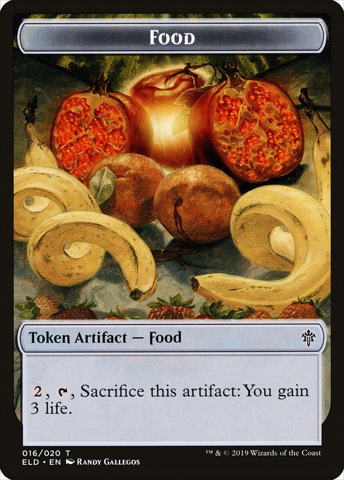 Faerie // Food (16) Double-Sided Token [Throne of Eldraine Tokens] | Card Merchant Takapuna