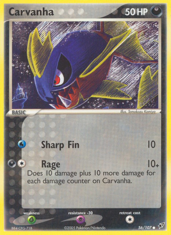 Carvanha (56/107) [EX: Deoxys] | Card Merchant Takapuna