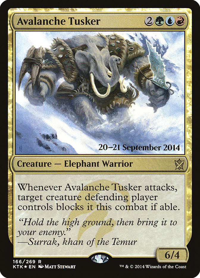 Avalanche Tusker [Khans of Tarkir Prerelease Promos] | Card Merchant Takapuna