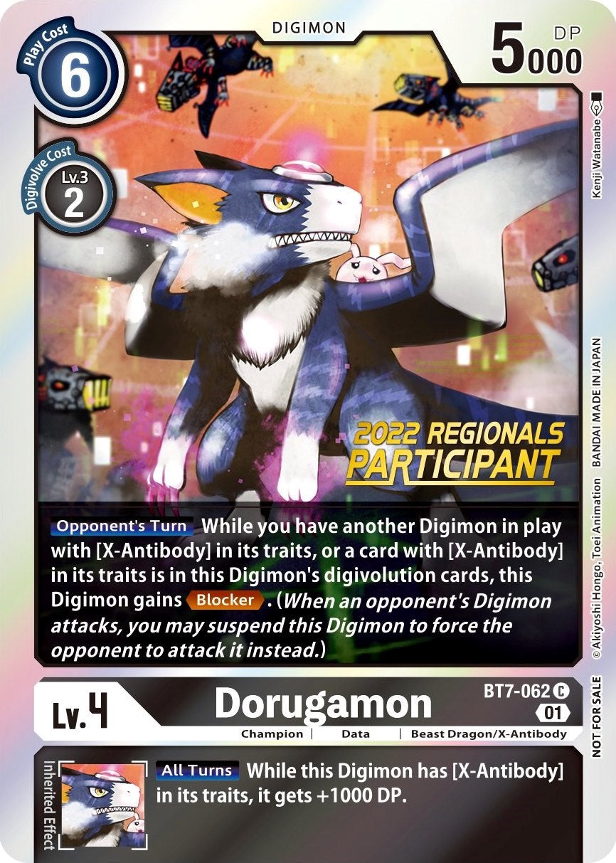 Dorugamon [BT7-062] (2022 Championship Offline Regional) (Online Participant) [Next Adventure Promos] | Card Merchant Takapuna