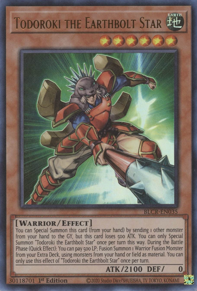 Todoroki the Earthbolt Star [BLCR-EN035] Ultra Rare | Card Merchant Takapuna