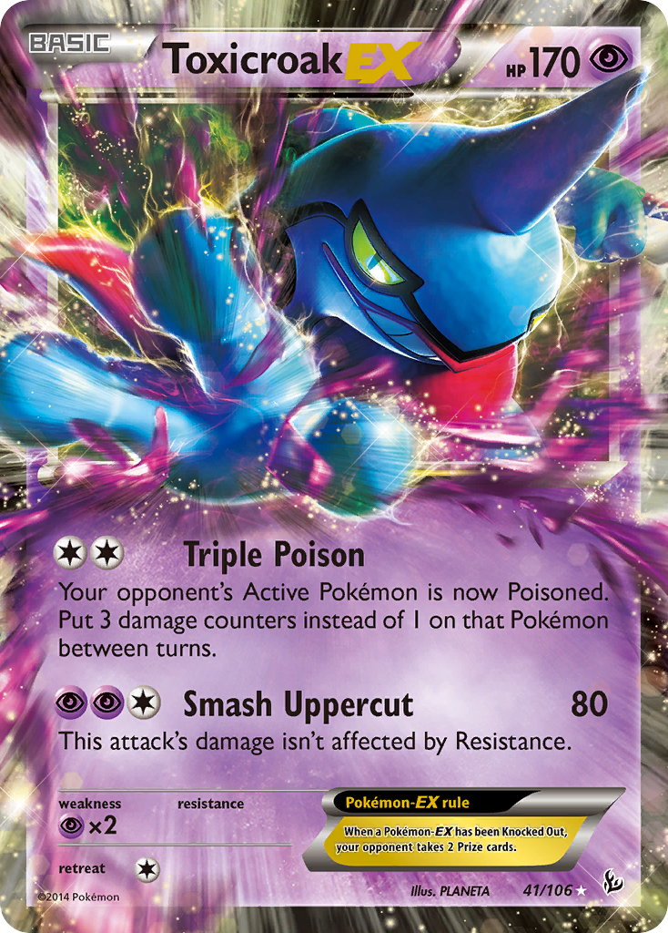 Toxicroak EX (41/106) [XY: Flashfire] | Card Merchant Takapuna