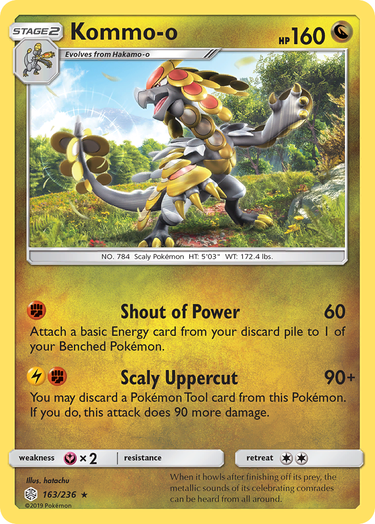 Kommo-o (163/236) [Sun & Moon: Cosmic Eclipse] | Card Merchant Takapuna