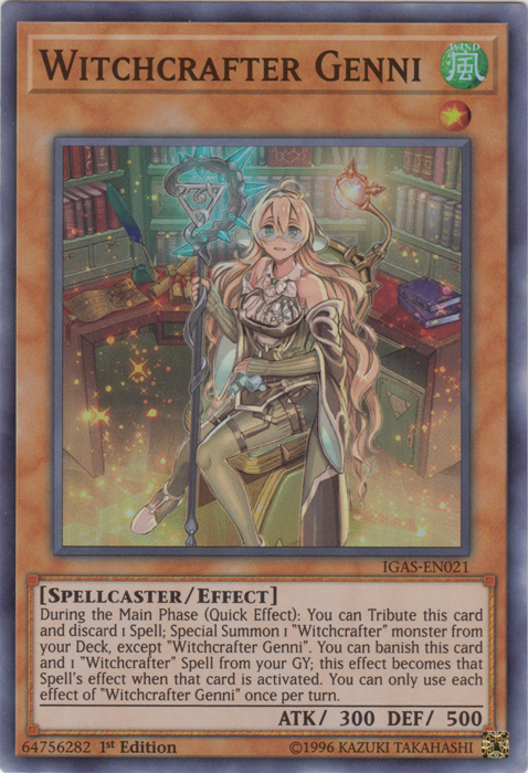 Witchcrafter Genni [IGAS-EN021] Super Rare | Card Merchant Takapuna