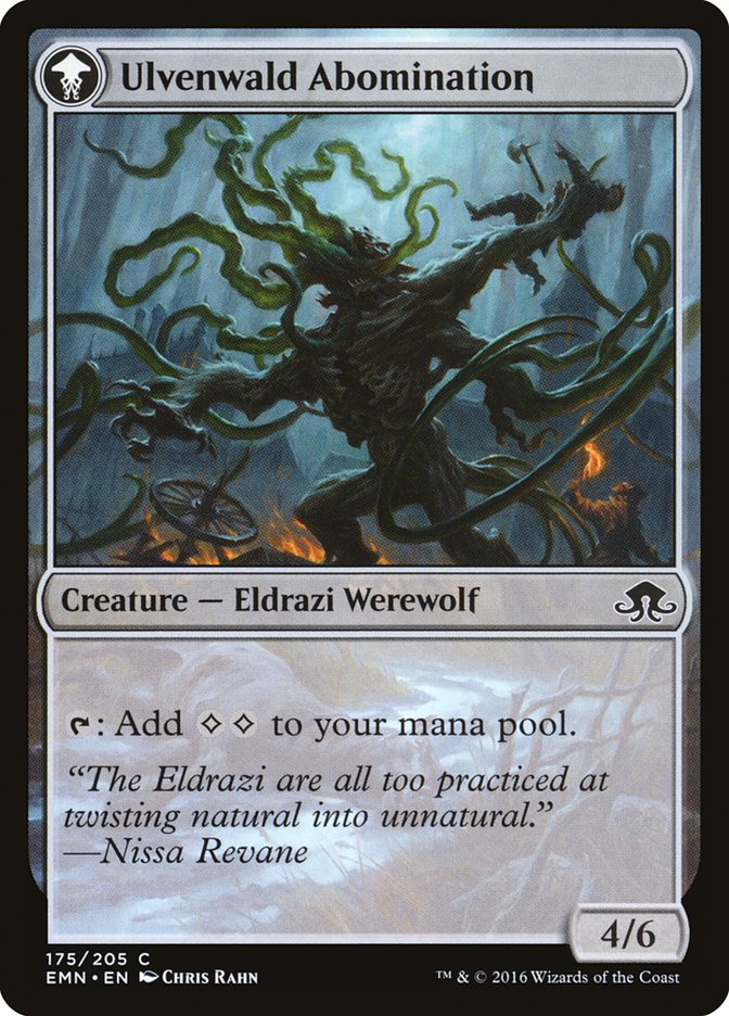 Ulvenwald Captive // Ulvenwald Abomination [Eldritch Moon] | Card Merchant Takapuna