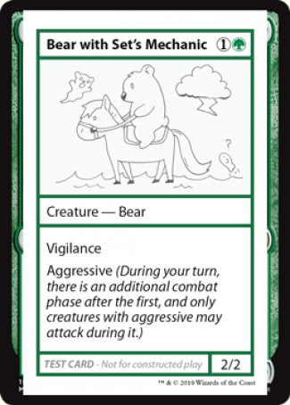 Bear with Set's Mechanic (2021 Edition) [Mystery Booster Playtest Cards] | Card Merchant Takapuna