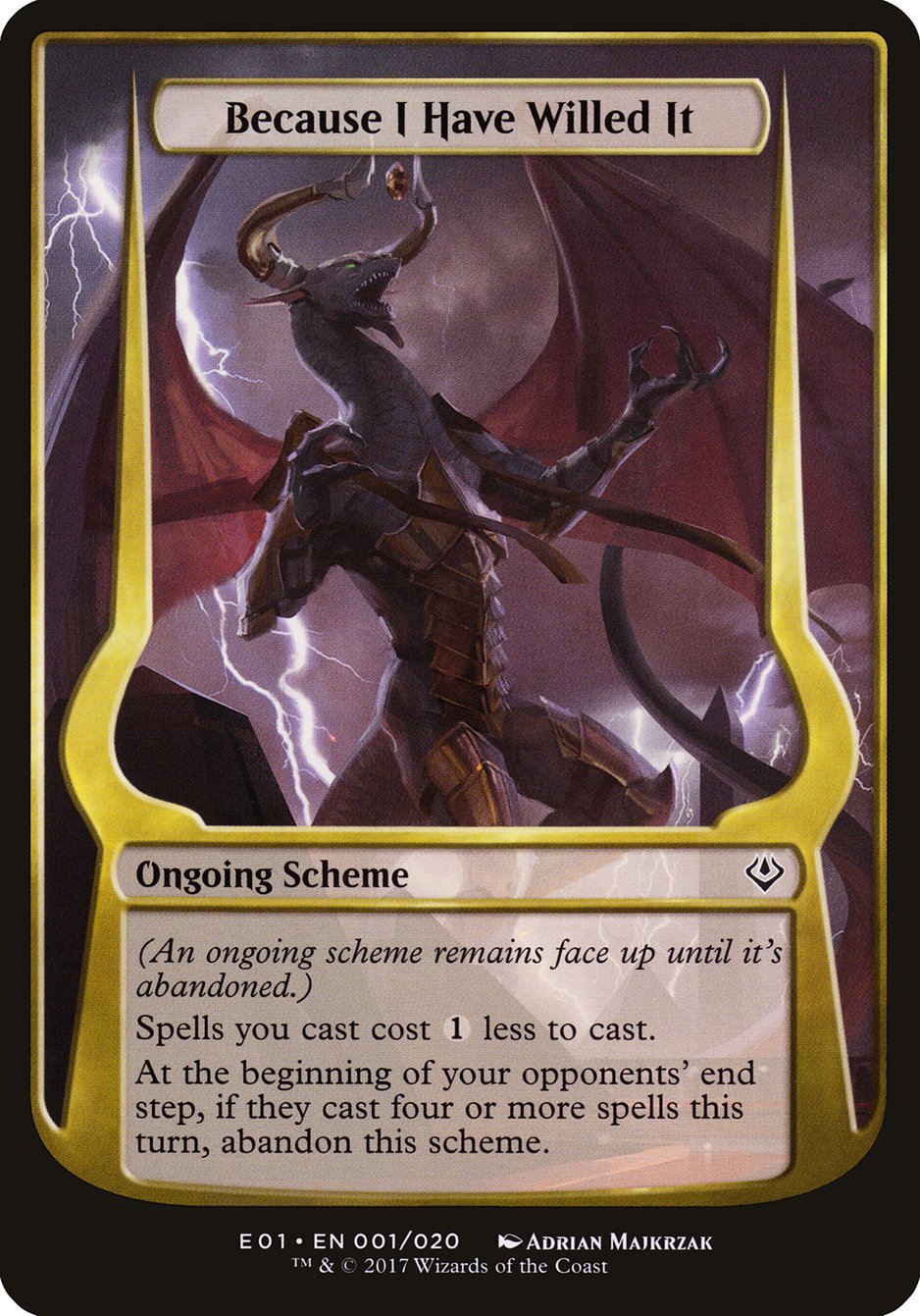 Because I Have Willed It (Schemes) [Archenemy: Nicol Bolas Schemes] | Card Merchant Takapuna