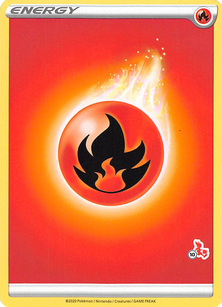 Fire Energy (Cinderace Stamp #10) [Battle Academy 2022] | Card Merchant Takapuna