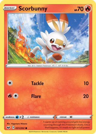 Scorbunny (031/202) (Premium Collection) [Sword & Shield: Base Set] | Card Merchant Takapuna