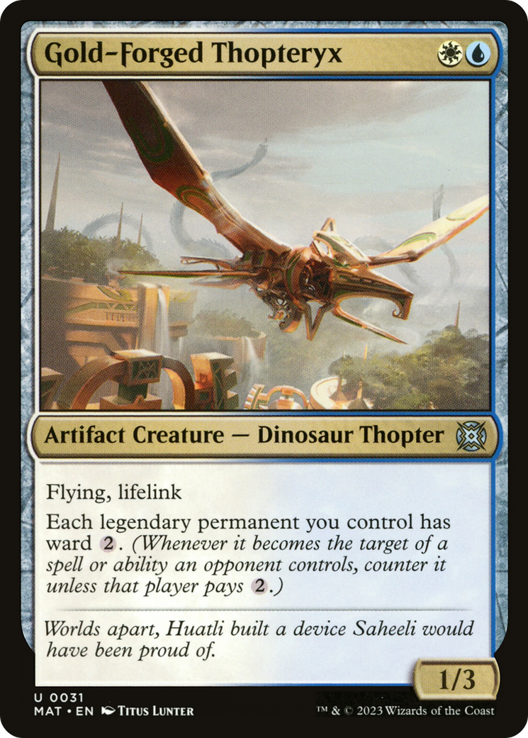 Gold-Forged Thopteryx [March of the Machine: The Aftermath] | Card Merchant Takapuna