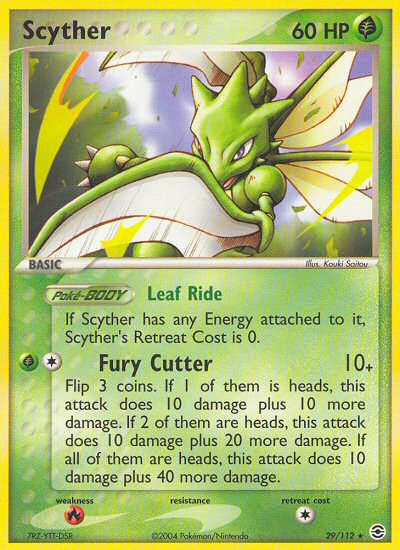 Scyther (29/112) [EX: FireRed & LeafGreen] | Card Merchant Takapuna