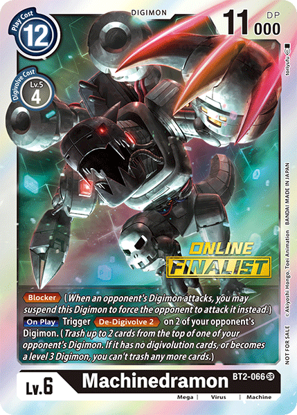 Machinedramon [BT2-066] (Online Finalist) [Release Special Booster Ver.1.0 Promos] | Card Merchant Takapuna