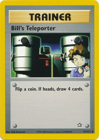 Bill's Teleporter (91/111) [Neo Genesis Unlimited] | Card Merchant Takapuna