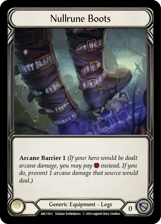 Nullrune Boots [ARC158-C] (Arcane Rising)  1st Edition Cold Foil | Card Merchant Takapuna