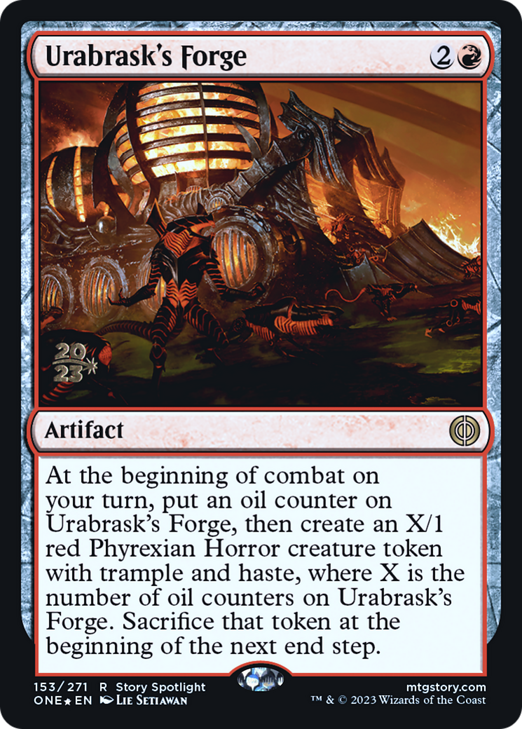 Urabrask's Forge [Phyrexia: All Will Be One Prerelease Promos] | Card Merchant Takapuna